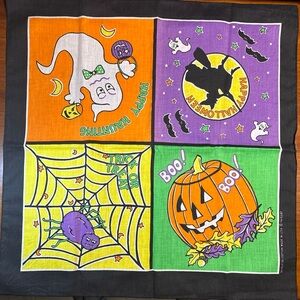 Vintage Halloween Themed Scarf/ Bandanna